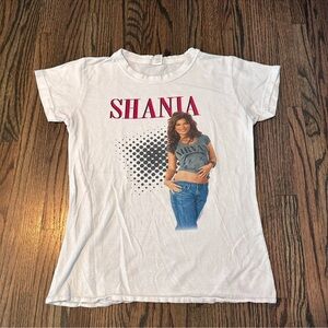 Shania Twain White Graphic women’s Short Sleeve T-shirt size medium
